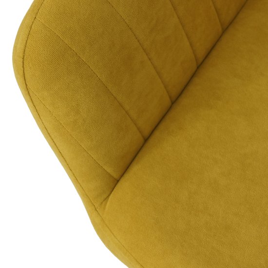 Стул-кресло мягкий желтый из велюра (арт 22170) Фото 5