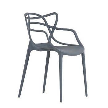 Стул серый из пластика современный (арт 6146) - Фото 2