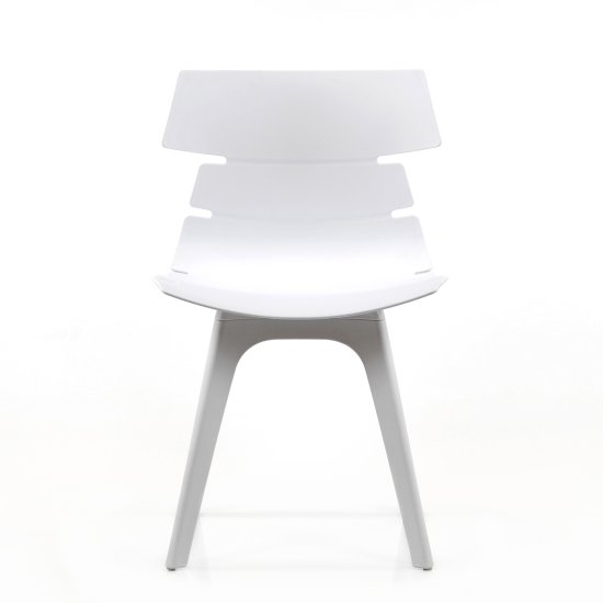 Стул кухонный белый из пластика (арт 6627) Фото 1