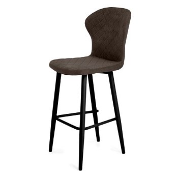 Стул с металлическими ножками мягкий из велюра (арт 19736) - Фото 2