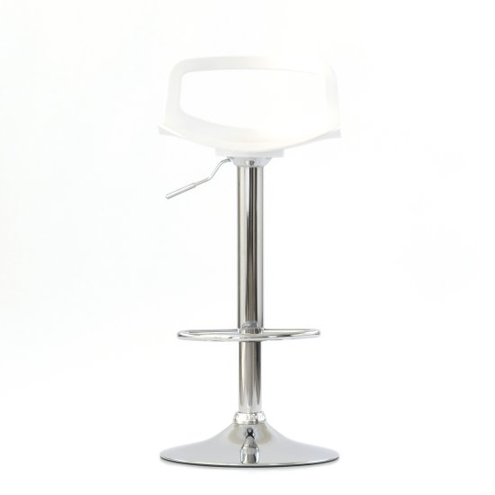Стул барный хромированный белый регулируемый (арт 6450) Фото 2