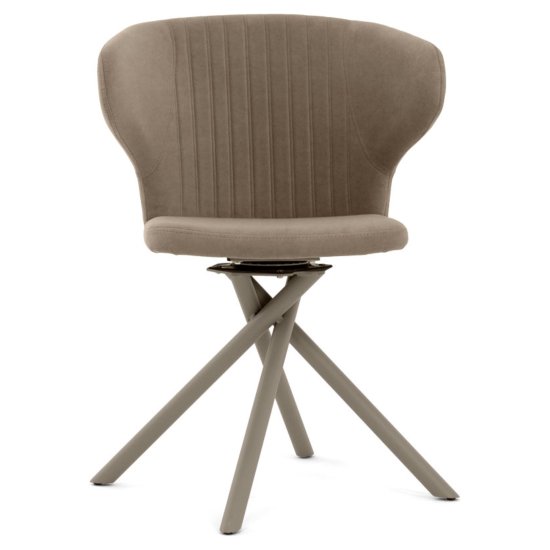 Стул для кухни бежевый из велюра (арт 35593) Фото 5