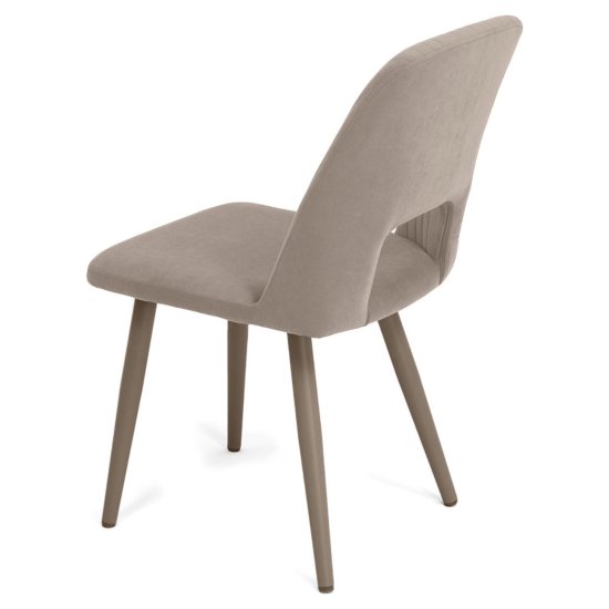 Стул слоновая кость из велюра (арт 13977) Фото 2