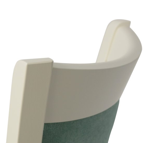 Стул для кухни деревянный мягкий белый (арт 29331) Фото 5