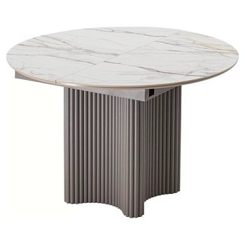 Стол для кухни раскладной керамический на одной ножке (арт 35500) - Фото 2