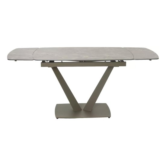 Стол раздвижной со столешницей из керамики на 1 ножке (арт 33339) Фото 8