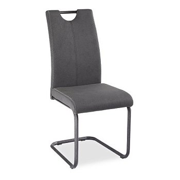 Стул для кухни дизайнерский на полозьях мягкий серый (арт 5795) - Фото 2