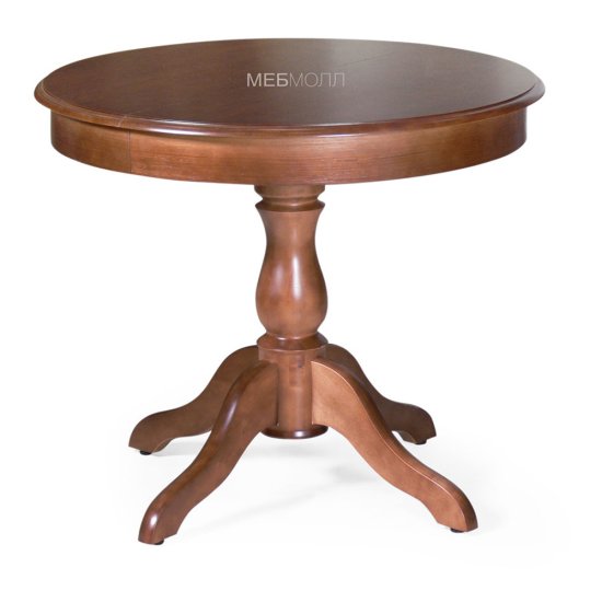 Стол обеденный раздвижной круглый из дерева классика (арт 5158) Фото 1