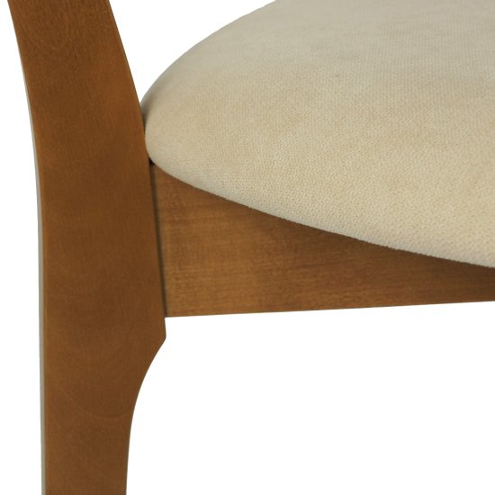 Стул деревянный бежевый современный (арт 31270) Фото 4