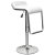 Стул барный мягкий белый из искусственной кожи регулируемый (арт 6474)