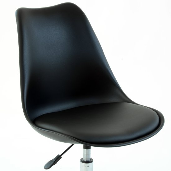 Стул дизайнерский с мягким сидением черный регулируемый (арт 14992) Фото 4