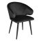 Стул на металлическом каркасе черный с обивкой из бархата (арт 32975)