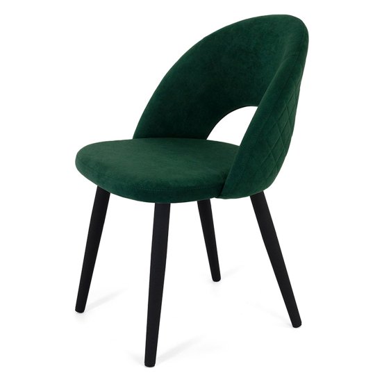 Стул на металлокаркасе зеленый из велюра современный (арт 21680) Фото 1