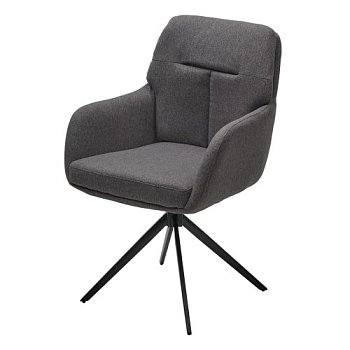 Стул с черными ножками мягкий с подлокотниками (арт 32364) - Фото 2