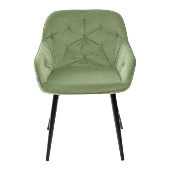 Полукресло с мягким сидением с подлокотниками зеленое (арт 10138) Фото 3