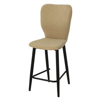 Стул ножки черные слоновая кость из велюра (арт 23737) - Фото 2