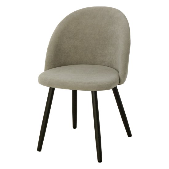 Стул с черными ножками серый из велюра (арт 20281) Фото 1