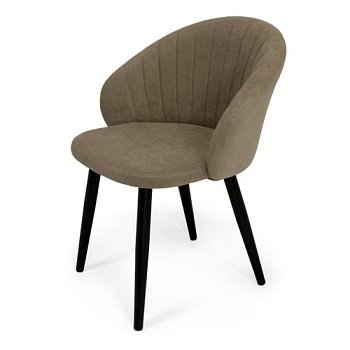 Стул ножки черные с мягким сидением с обивкой из велюра (арт 23320) - Фото 2