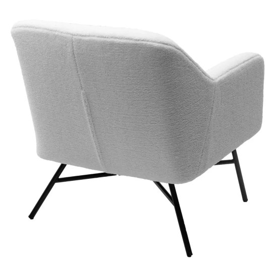 Стул-кресло интерьерный мягкий белый (арт 29076) Фото 2