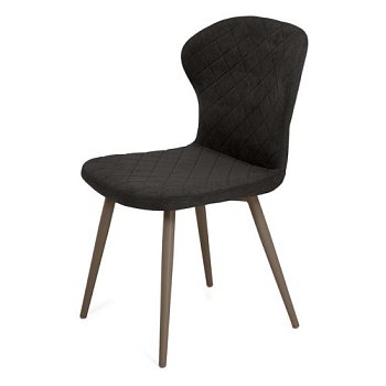 Стул на каркасе из металла с мягким сидением коричневый (арт 34136) - Фото 2