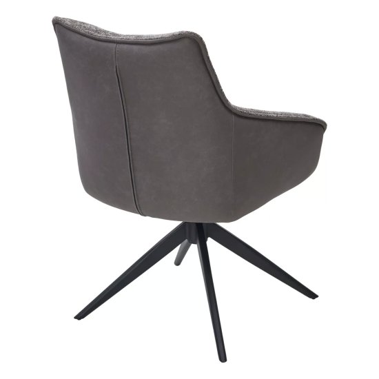 Полукресло на металлическом каркасе серое (арт 33921) Фото 2