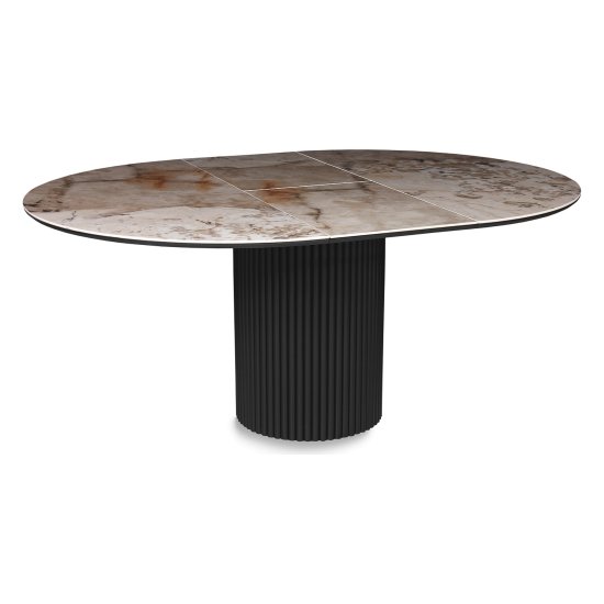 Стол раскладной круглый керамический на 1 ножке (арт 34762) Фото 2