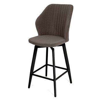Стул барный на металлокаркасе мягкий из велюра (арт 35434) - Фото 2