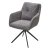 Стул-кресло с черными ножками с подлокотниками серый (арт 33803)