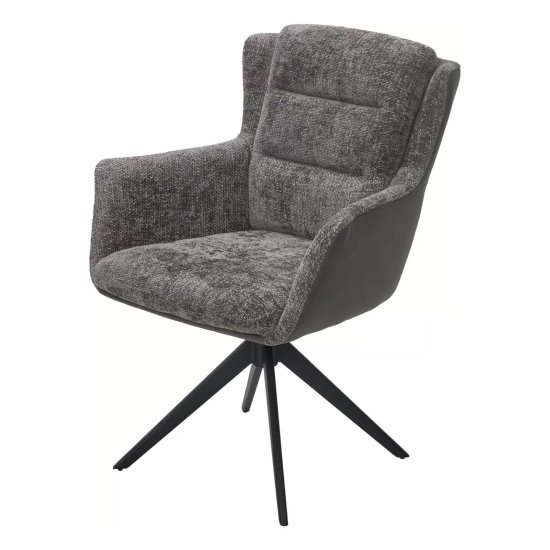 Полукресло с мягкой обивкой с подлокотниками серое (арт 33673) Фото 1