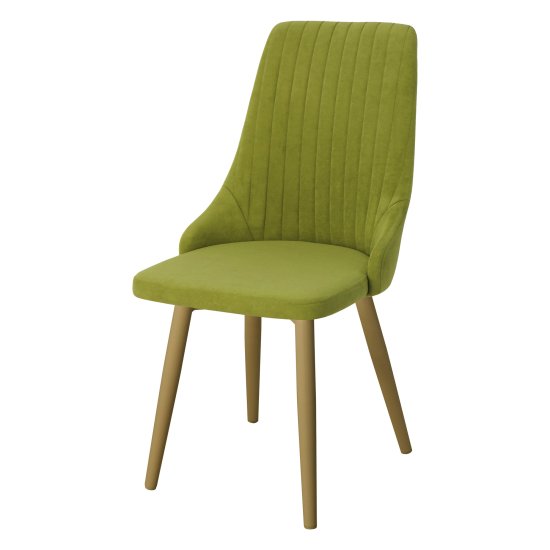 Стул для кухни мягкий зеленый из велюра (арт 22884) Фото 1
