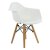 Полукресло с подлокотниками белое пластиковое eames (арт 29401)