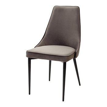 Стул кухонный с мягким сидением серый с обивкой из велюра (арт 11865) - Фото 2