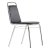 Стул на металлокаркасе мягкий черный из экокожи (арт 29136)