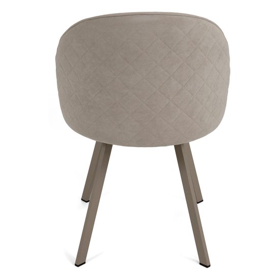 Стул мягкий бежевый с обивкой из велюра (арт 21271) Фото 6