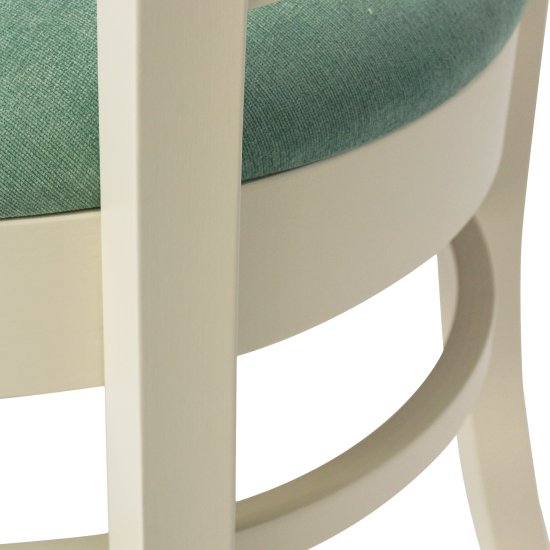 Стул для кухни деревянный мягкий белый (арт 29331) Фото 8