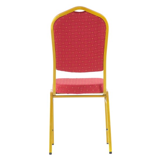 Стул на металлическом каркасе мягкий красный классика (арт 34579) Фото 3