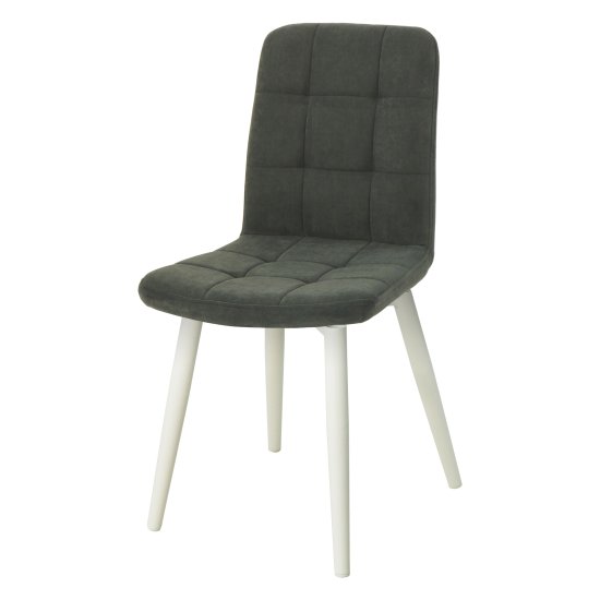 Стул для кухни металлический мягкий серый велюровый (арт 18449) Фото 1