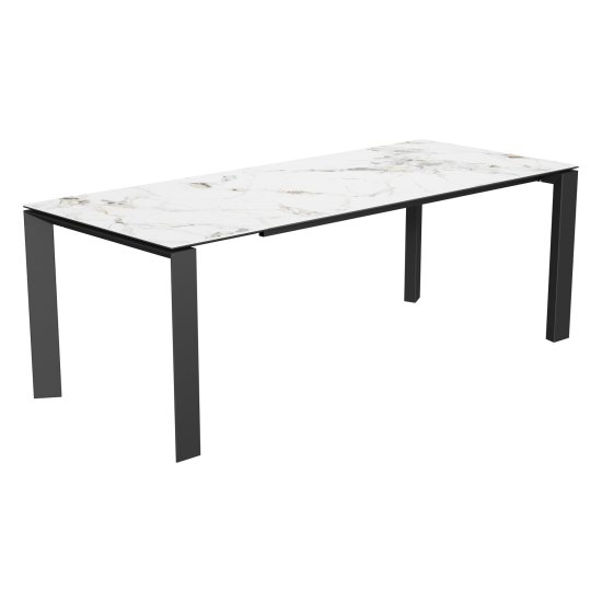 Стол кухонный раскладной прямоугольный из керамогранита (арт 34036) Фото 2