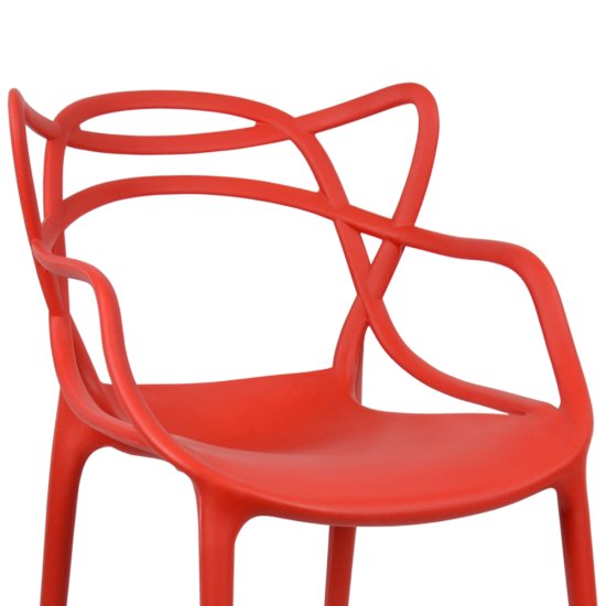 Стул красный из пластика современный (арт 2359) Фото 2