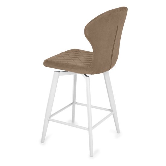 Полубарный стул мягкий из велюра (арт 34151) Фото 2