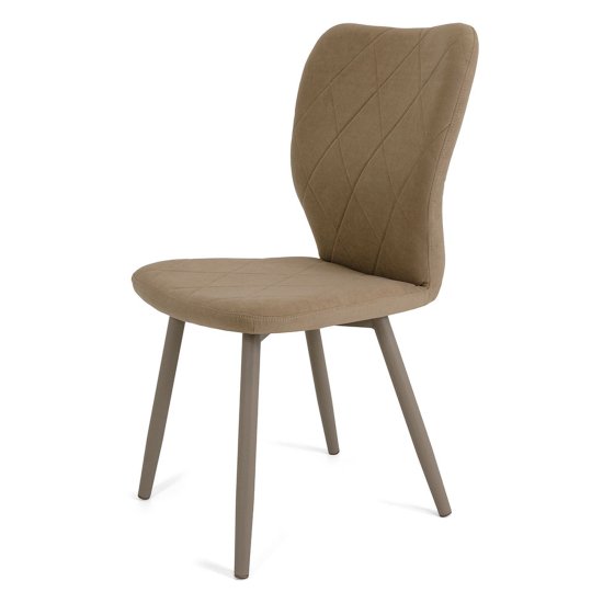 Стул мягкий бежевый из велюра (арт 23536) Фото 1