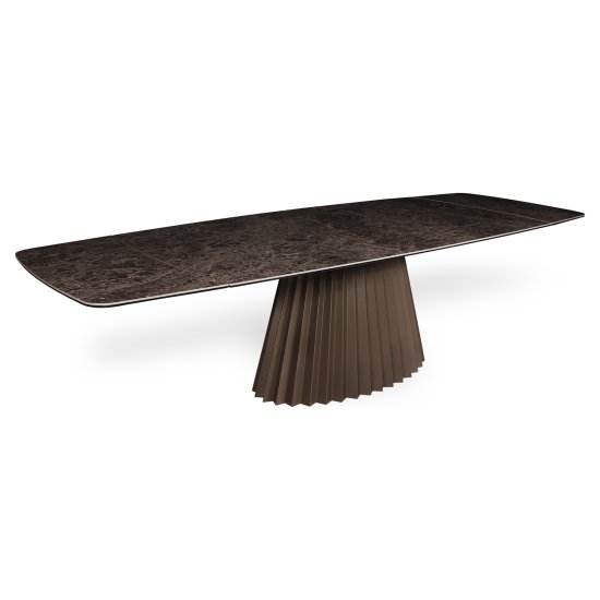 Стол дизайнерский раздвижной из керамогранита 180 см (арт 35662) Фото 2