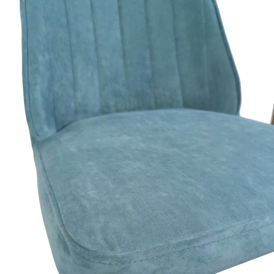 Стул для кухни с белыми ножками мягкий голубой (арт 14924) Фото 5
