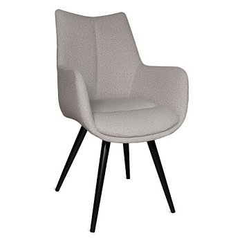 Полукресло с черными ножками мягкое бежевое (арт 34593) - Фото 2