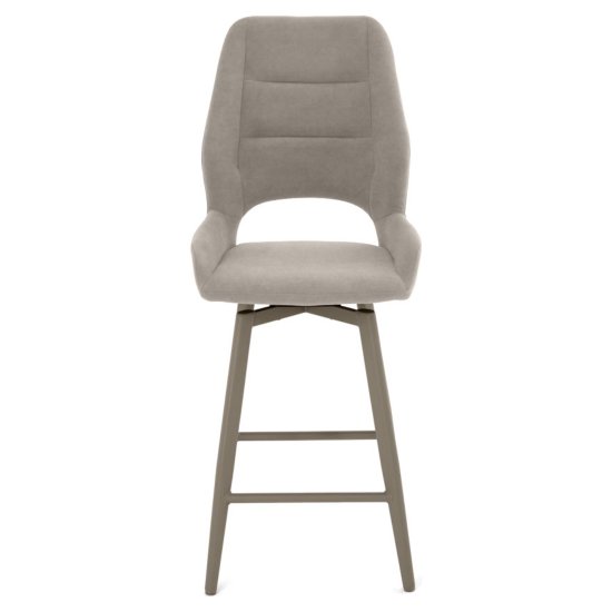 Полубарный стул на металлокаркасе мягкий бежевый (арт 35536) Фото 5