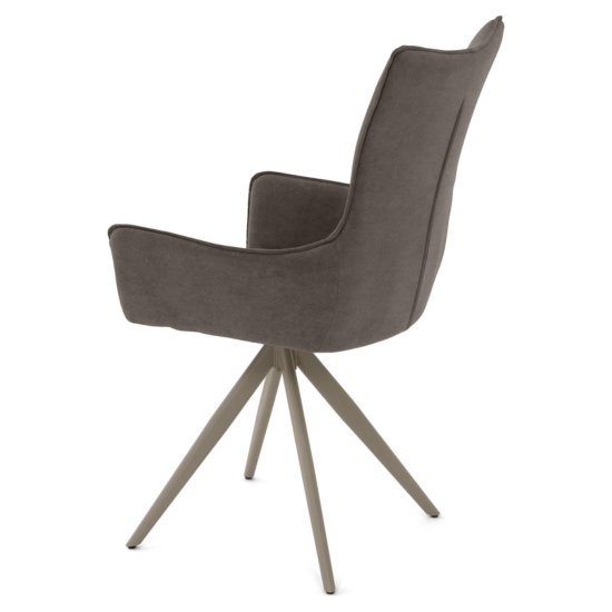 Стул дизайнерский на металлокаркасе мягкий с подлокотниками (арт 35558) Фото 3