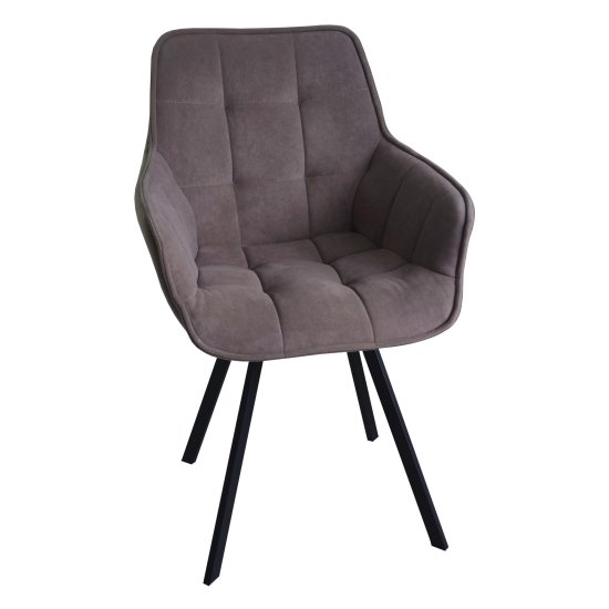 Стул-кресло с подлокотниками из велюра (арт 32750) Фото 1