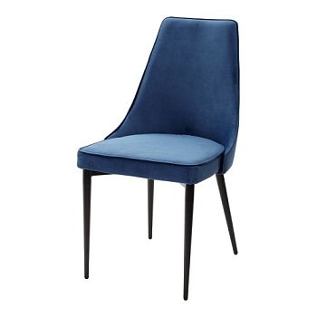 Стул с мягким сидением синий из велюра (арт 11357) - Фото 2