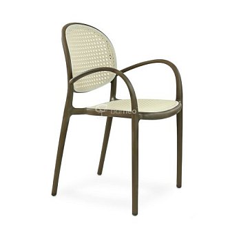 Стул с подлокотниками из пластика (арт 31299) - Фото 2