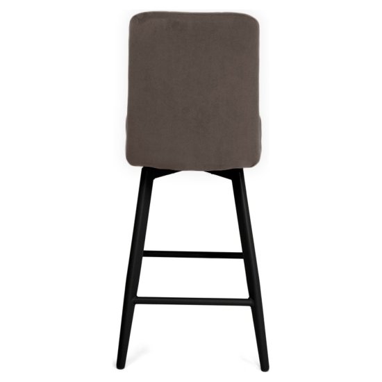 Стул полубарный на металлокаркасе мягкий из велюра (арт 35363) Фото 6